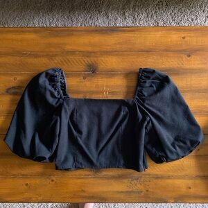 Puff sleeve corset top